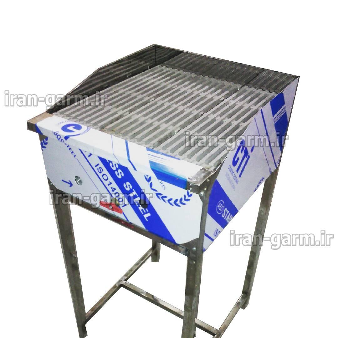 گریل ذغالی تمام استیل 50*45